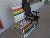 Folding chair and gliding chair.