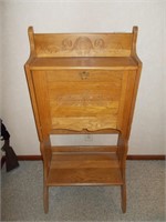 Folding desk 50 inches tall, 24 inches wide..