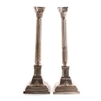Monumental pair Georgian candlesticks