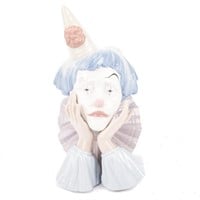 Lladro porcelain figure:  Pensive Clown