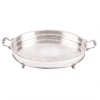 Georgian style silver-plated gallery tray
