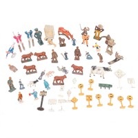 Assortment of train garden accessories