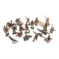 Large assortment of lead dime store soldiers