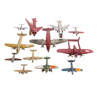 12 metal toy planes