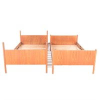 Mid century modern twin bed set