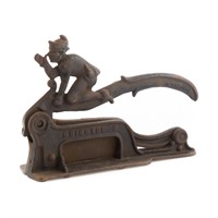 Cast iron figural tobacco cutter