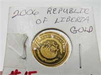 2006 Republic of Liberia $50 Gold Round