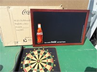 COCA-COLA CHALK BOARD Coke & Dart Board