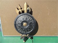 CAST IRON MEDIEVAL SHIELD/WEAPONS WALL HANGING