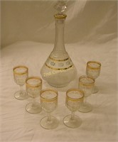 Vintage Decanter And Glass Set