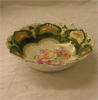 Vintage Prussia Hand Painted Serving Bowl