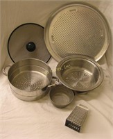 Pizza Pan And Strainer Lot