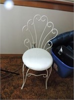 Old iron dressing table chair