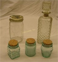 Vintage Glass Jar And Decanter Lot