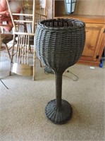 Outstanding wicker plant stand
