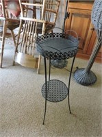 Small two tier metal plant stand