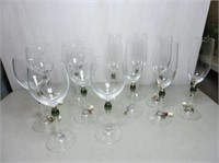 Crystal wine and champagne stemware