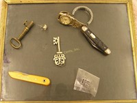 Vintage Skeleton Key And Pocket Knife Lot