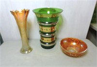 Carnival glass and Bohemian glass