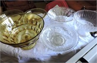 Depression glass and pressed glass bowls