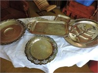 Silver plate serving trays