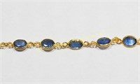 18K YELLOW GOLD SAPPHIRE BRACELET