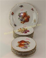 BAVARIAN SCHUMAN FRUIT SERVICE TRAY AND PLATES