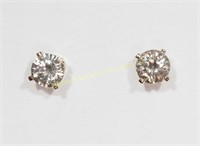 14K WHITE GOLD DIAMOND STUD EARRINGS