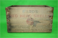 Montgomery Ward Wooden Red Head 12 Gage Shell Box
