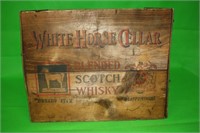 Wooden White Horse Cellar Box