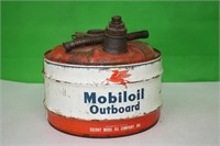 Mobil Oil Outboard Gas Can