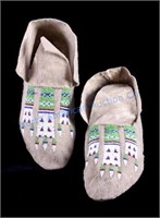 Cheyenne Beaded Moccasins 19th Century EXCELLENT