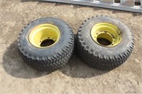 (2) John Deere Lawn Tractor Tires and Rims
