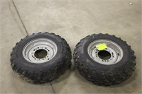 (2) Titan 4 Hole Rim ATV Tires 24 x 8 -12