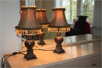Pair of Bedside Lamps 16H