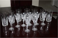 15 Pinwheel Crystal Glasses