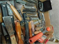 putty knives, scrapers, chisels, punches