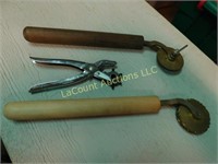2 leather embossers, 1 leather punch