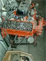 V6 Engine on Rolling Cart