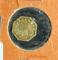 1855 CALIFORNIA GOLD 1/2 COIN