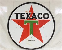 Texaco 71in metal sign, two sided