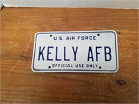 A1- KELLY AFB LICENSE PLATE