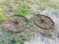 L- SET OF WAGON WHEELS