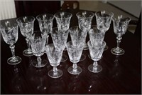 14 Pinwheel Crystal Glasses