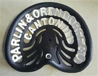 Parlin & Orendorff Co cast iron seat