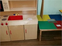 Wooden Kids Kitchen with Lego Top Table