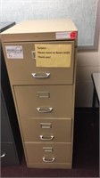 Tan 4-drawer file cabinet