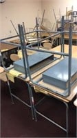 (4) METAL leg desks