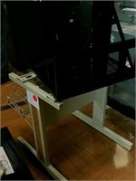 Black Metal Shelving and Metal Printer Stand