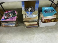 Lot of record albums - cassettes - CDs